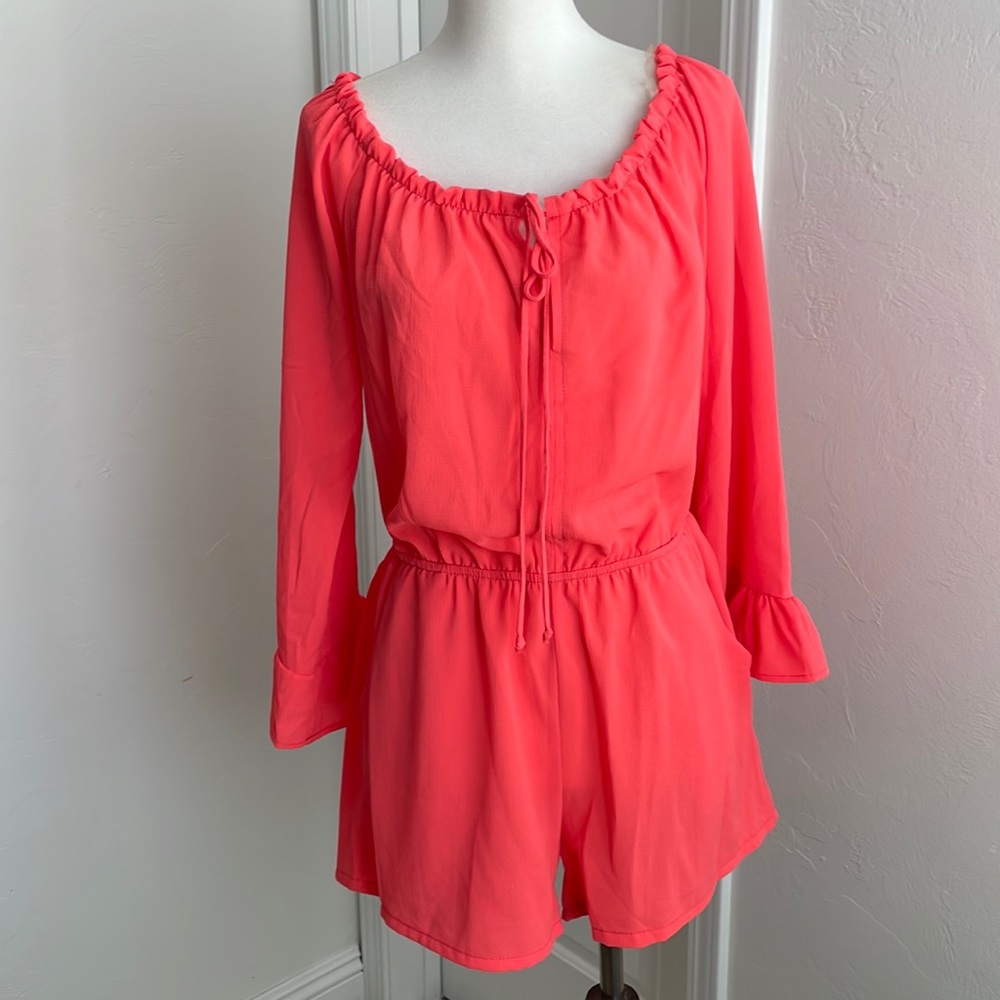 EUC VICI neon ruffle detail romper